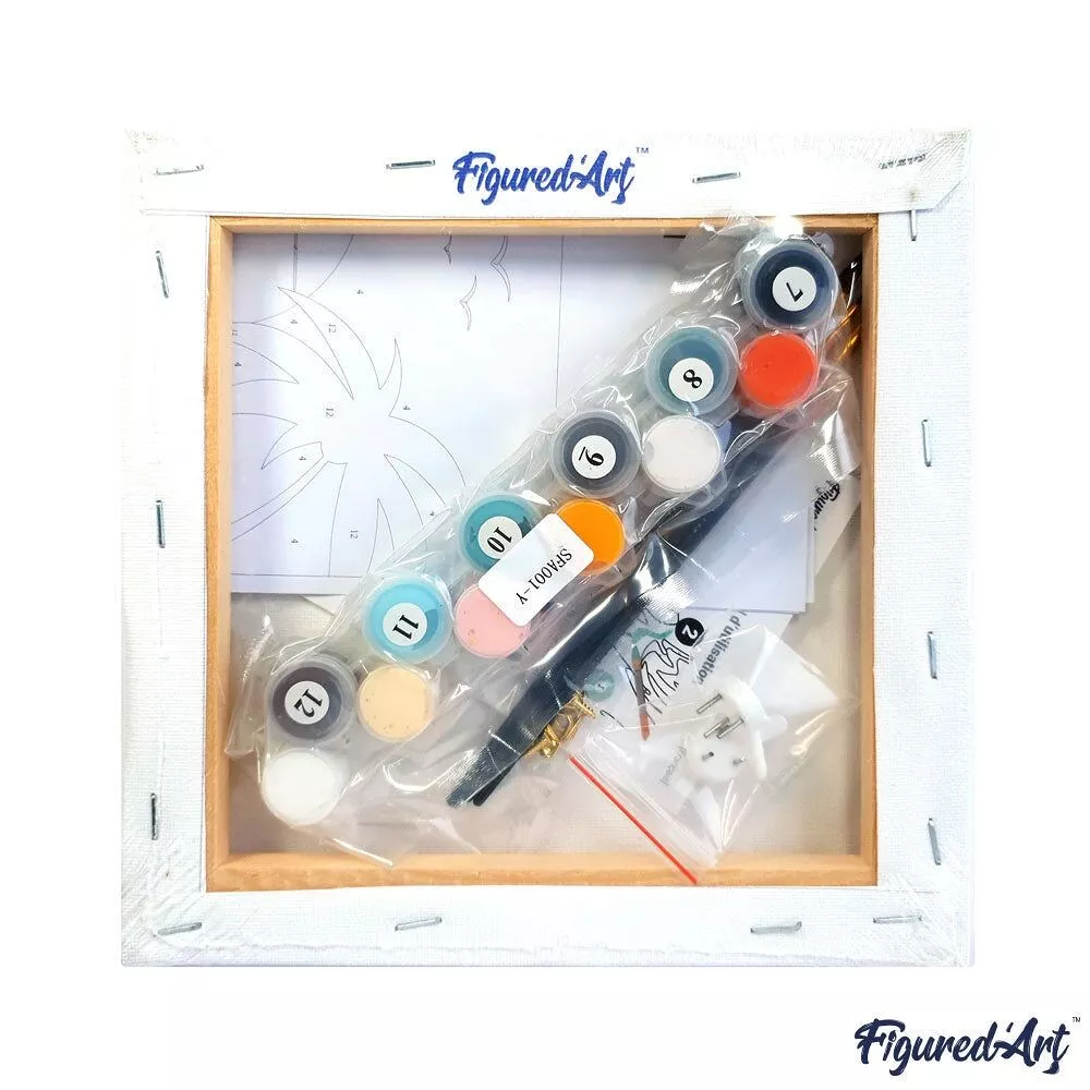 Peinture par numéro - Joli sapin de Noël (mini)