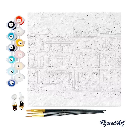 Peinture par numéro - Jolie rue de Noël colorée (mini)