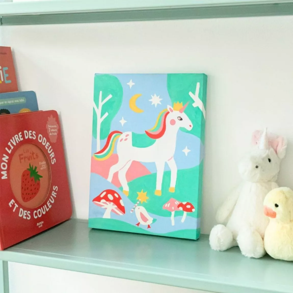 Kit Peinture par numéro - Petit pinceau Kids - Licorne et Piou