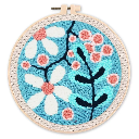 Kit Punch Needle - Explosion de fleurs blanches