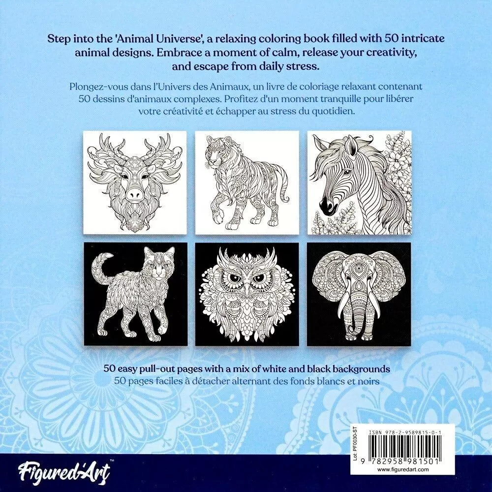Livre de coloriage - L'univers des animaux (adulte)