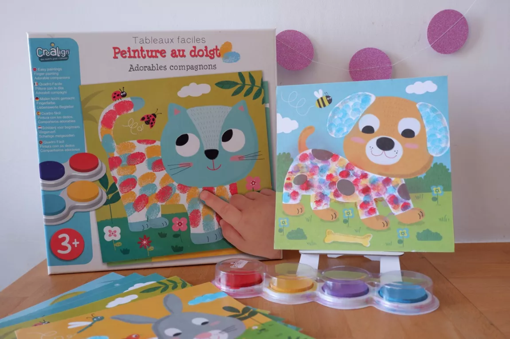 Kit Tableaux faciles - Peinture au doigt - Adorables compagnons