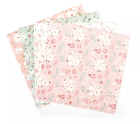 Pochette 40 feuilles Origami (20x20) - Fleuri Pastel 