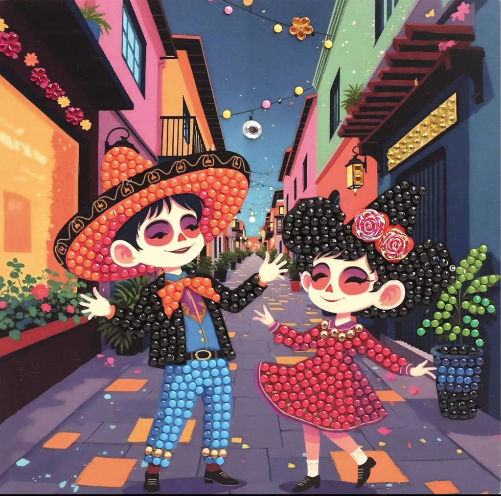 Cartes à strasser - Dia de los muertos