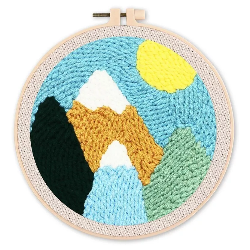 Kit Punch Needle - Montagnes enneigées et soleil