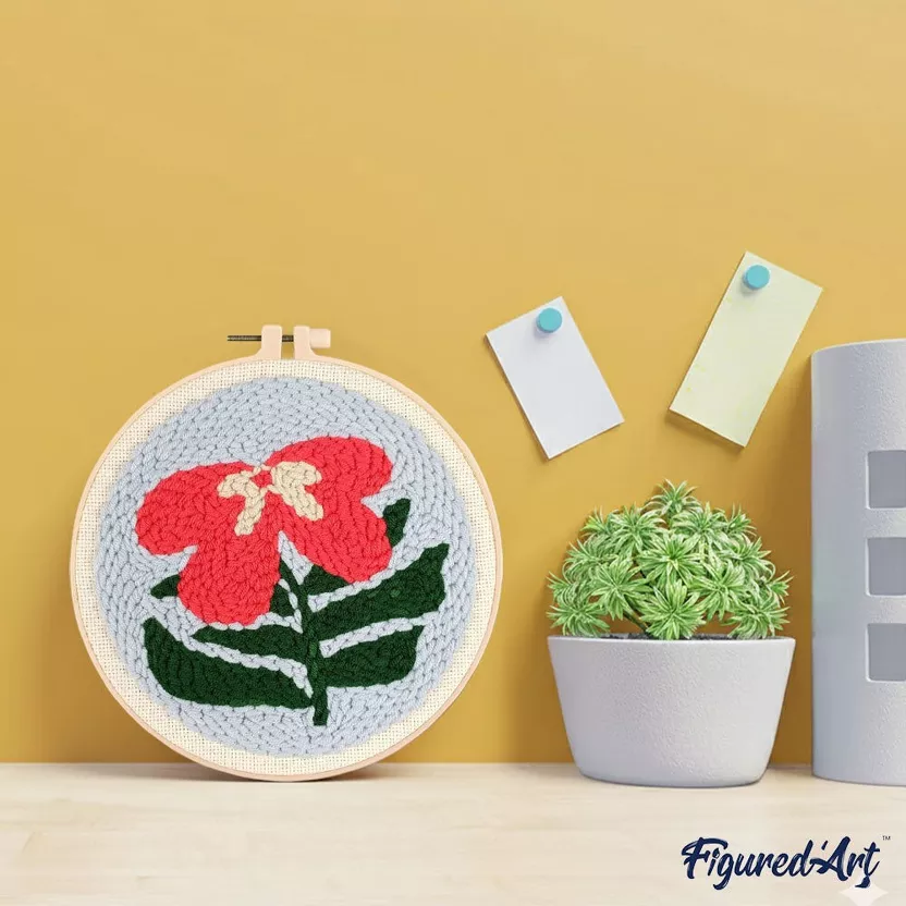 Kit Punch Needle - Hibiscus