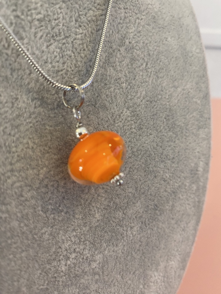 Collier boule - Orange
