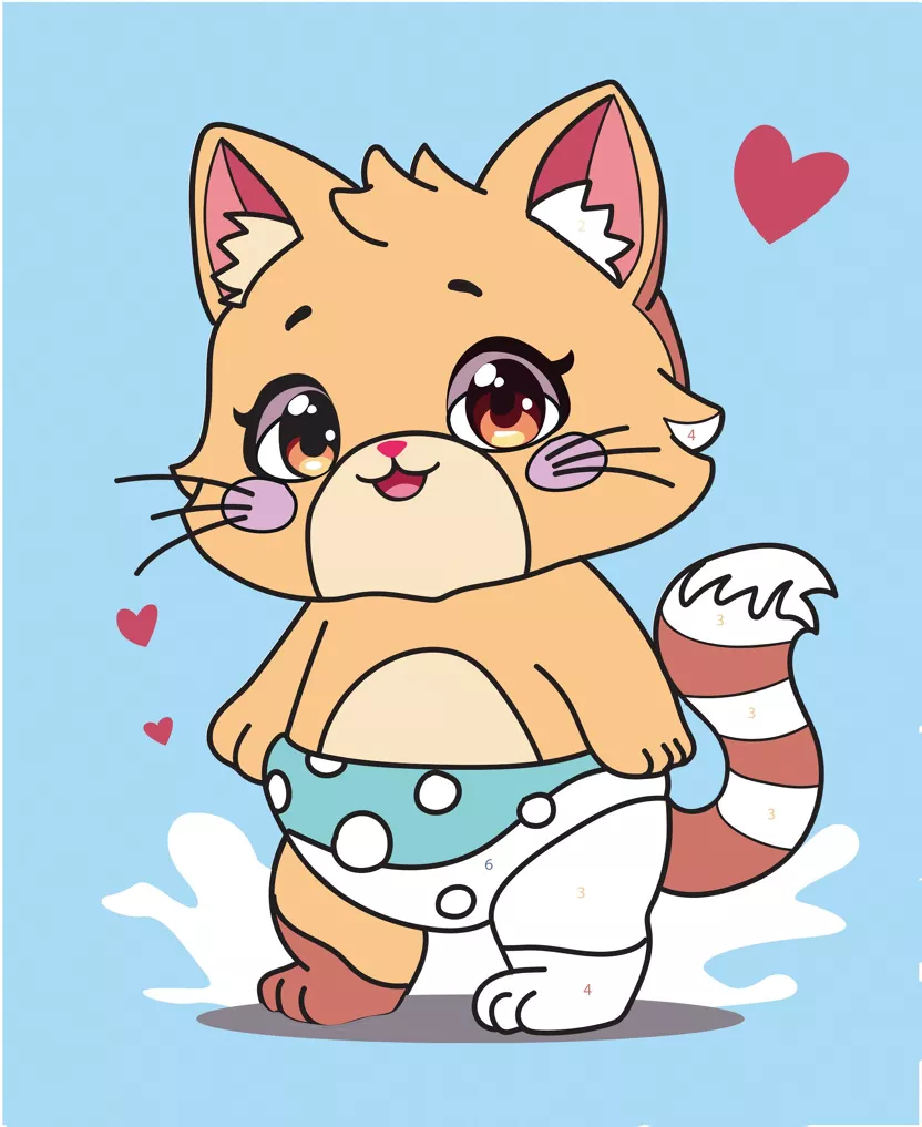 Peinture au numéro - Kitty