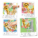 Kit Tableaux faciles - Pochoirs motifs - Couleurs de la jungle