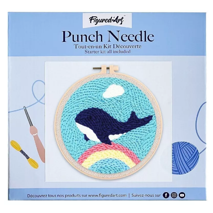 Kit Punch Needle - La baleine bleue