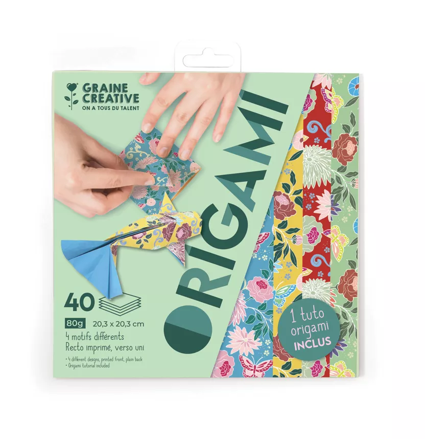 Pochette 40 feuilles Origami (20x20) - Carpe koï