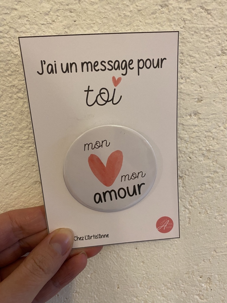 Badge - Mon coeur mon amour