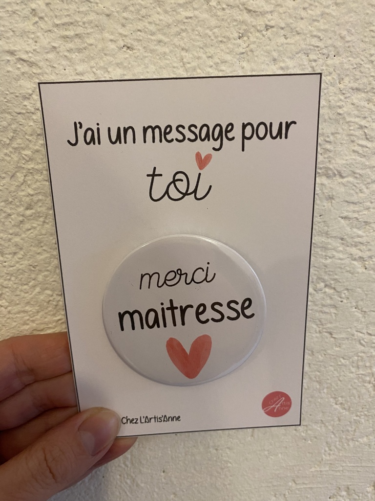 Badge - Merci maitresse