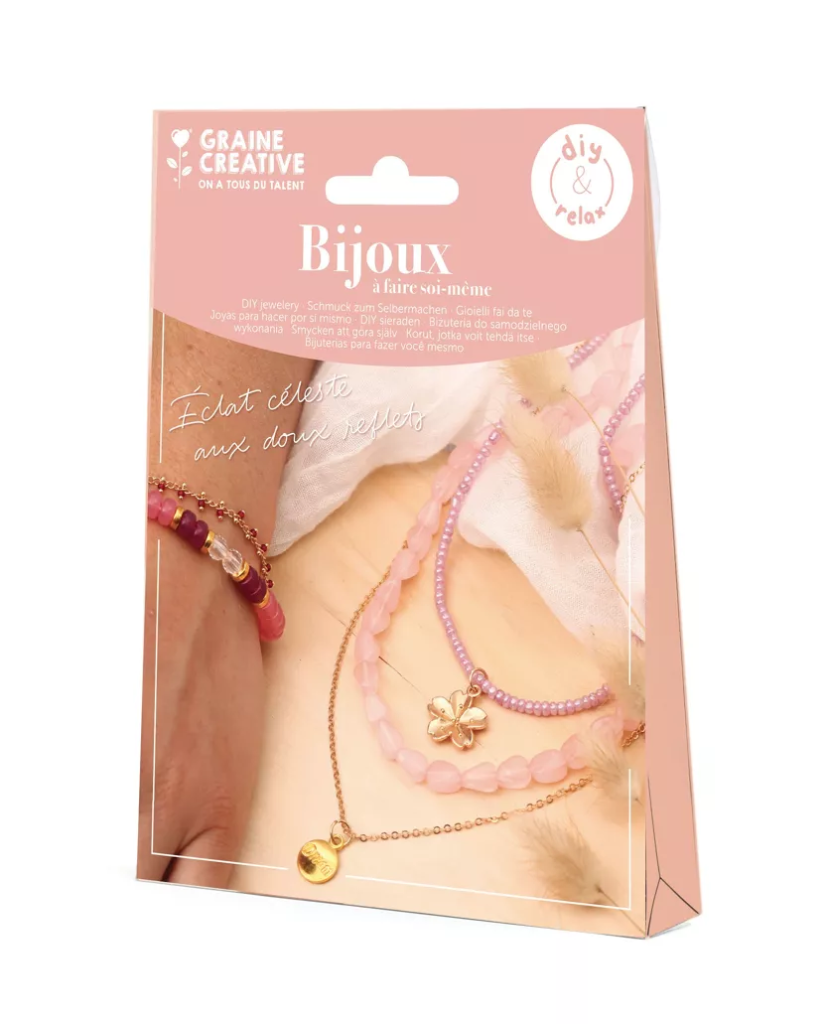 Kit bijoux - Eclat céleste aux doux reflets (Quartz)