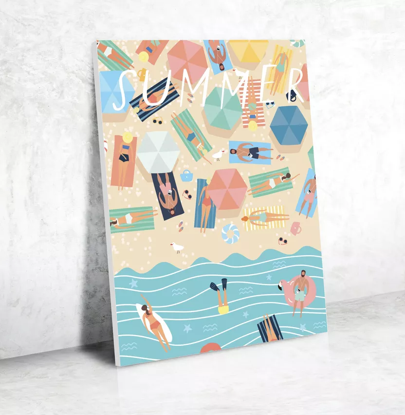 Coffret peinture au numéro - A la plage