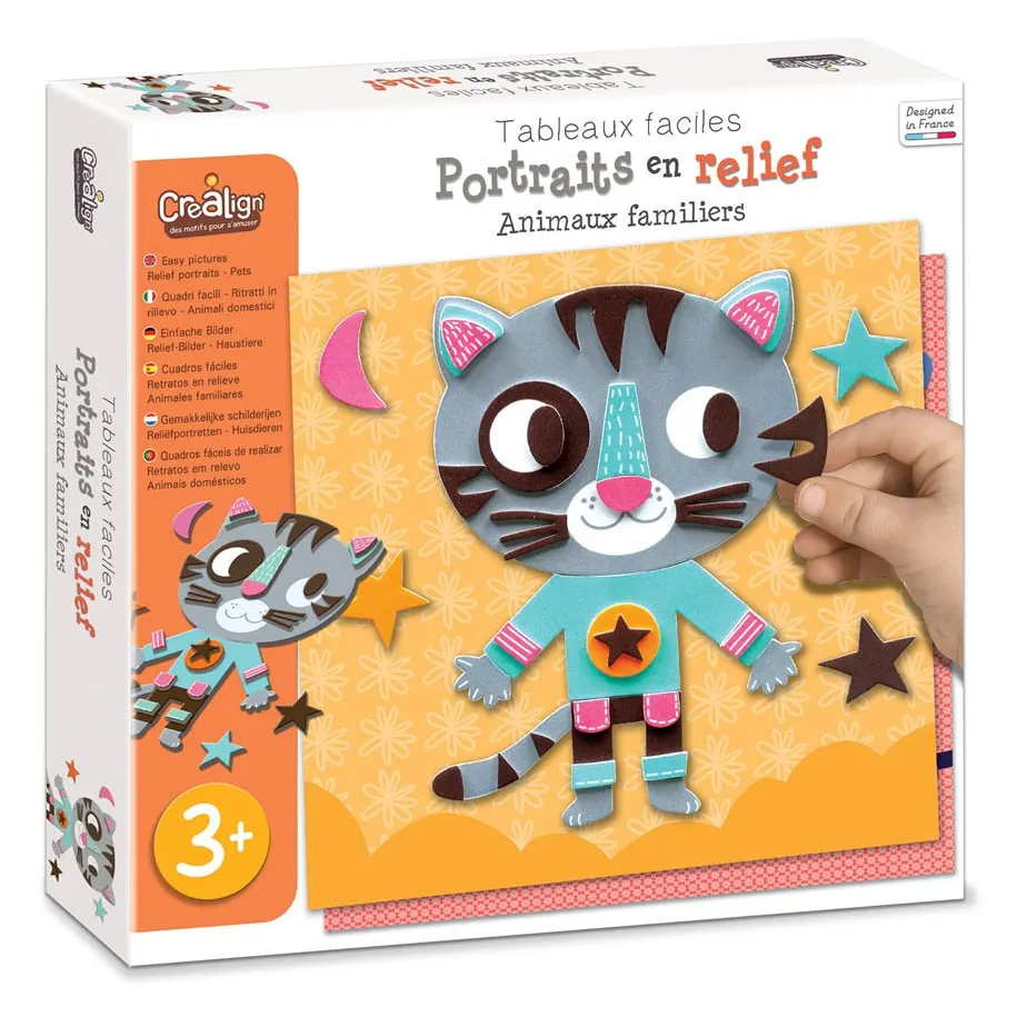 Kit Tableaux faciles - Portraits en relief - Animaux familiers