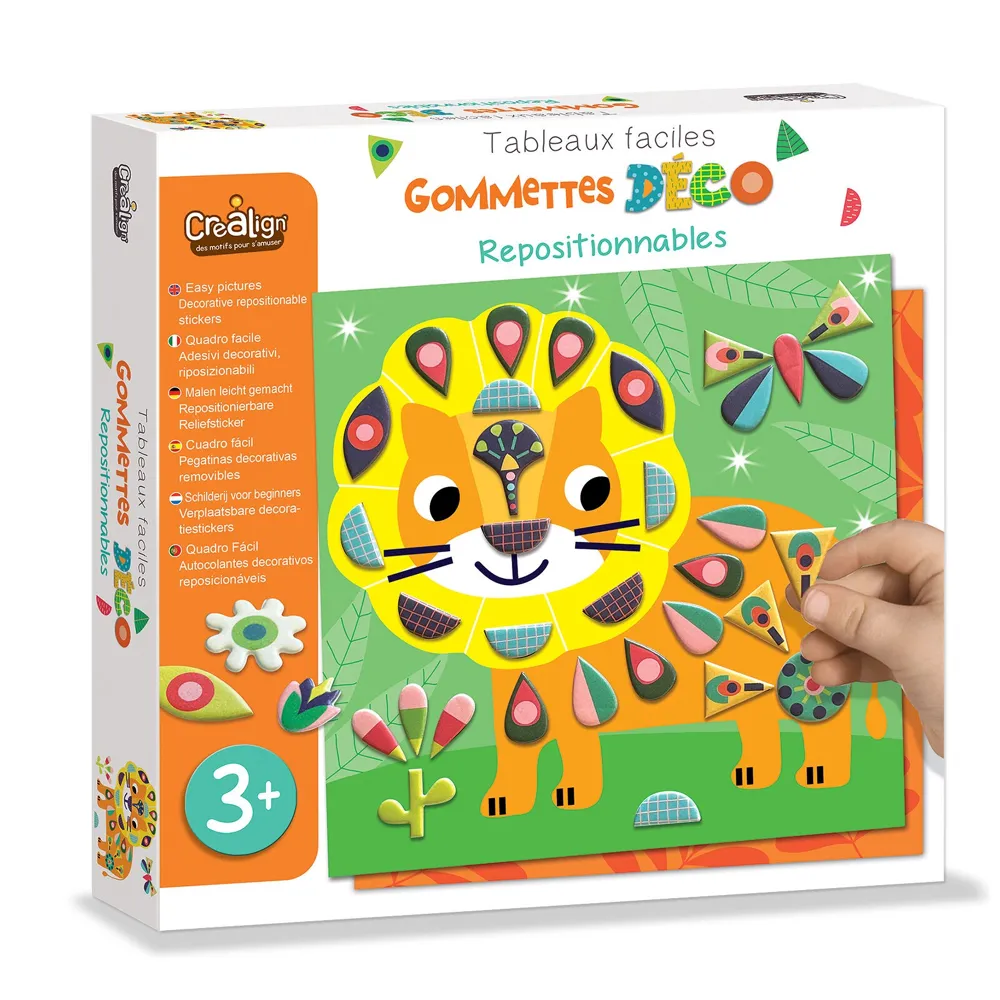 Kit Tableaux faciles - Gommettes repositionnables - Dans ma savane