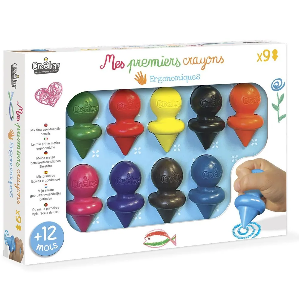 Mes premiers crayons ergonomiques (boite de 9)