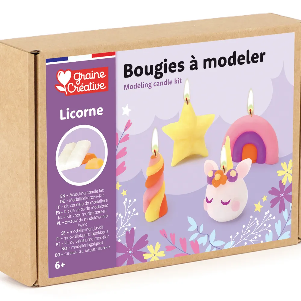 Bougies à modeler - Licornes