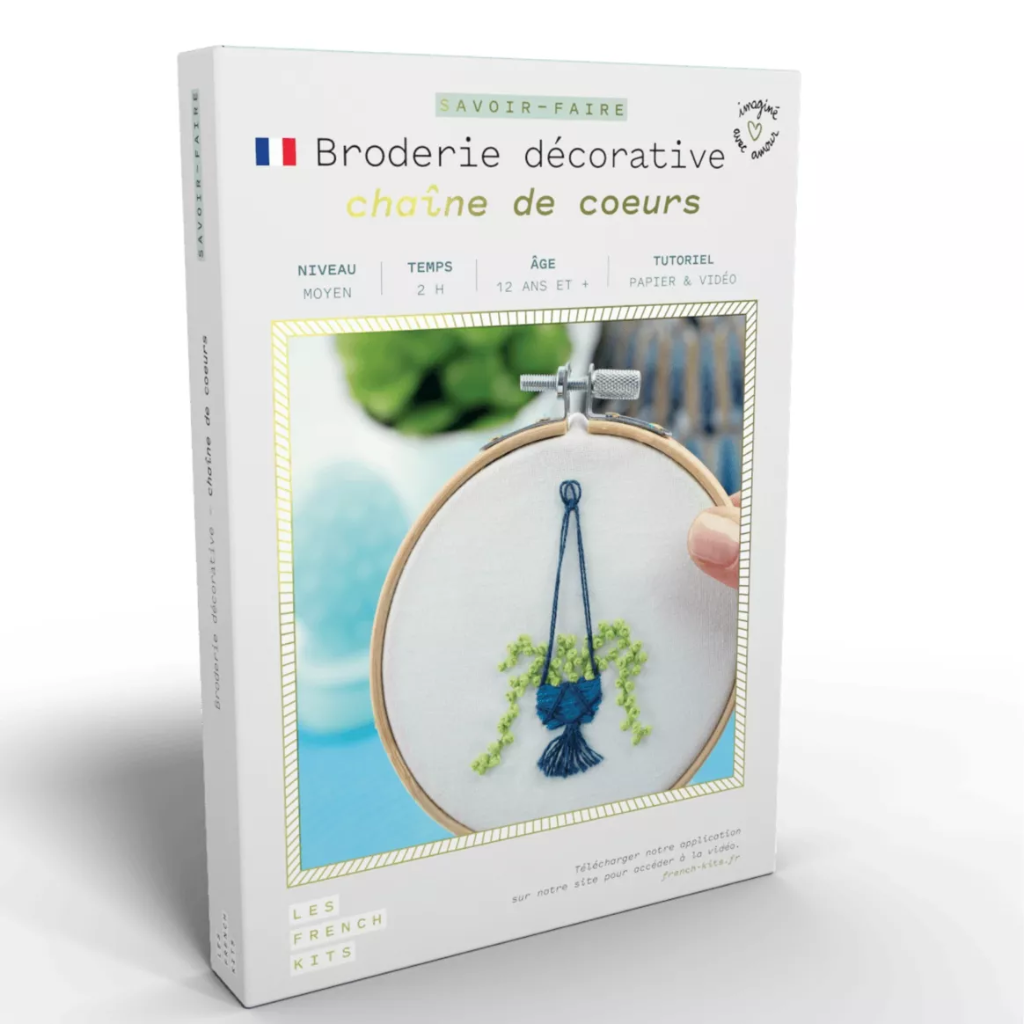 Kit Broderie - Chaine de coeurs