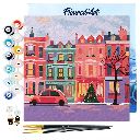 Peinture par numéro - Jolie rue de Noël colorée (mini)