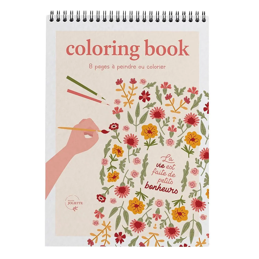 Carnet de coloriage (A4) - Petits bonheurs