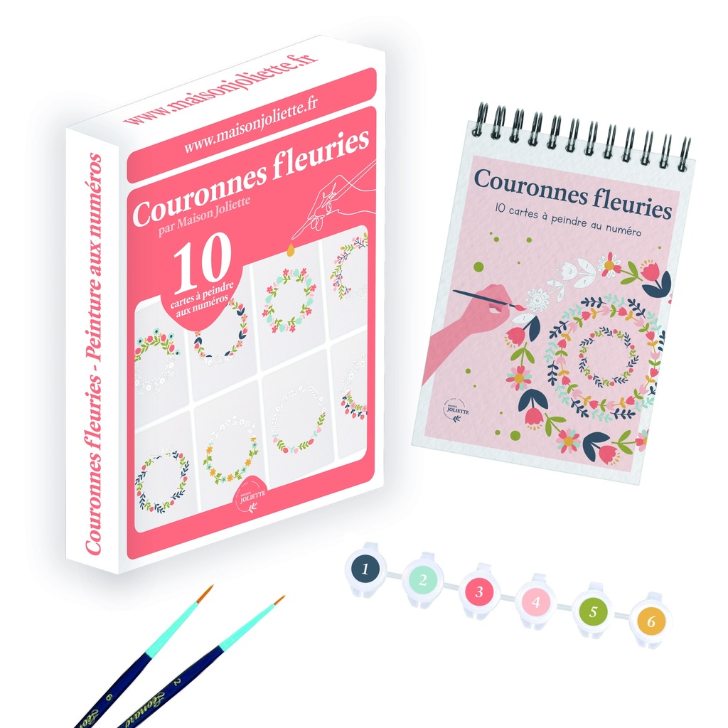 Cartes à peindre - Couronnes fleuries