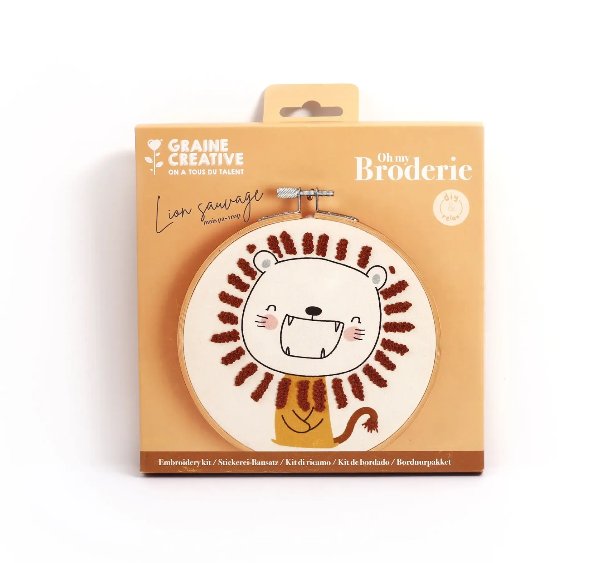 Broderie - Lion sauvage