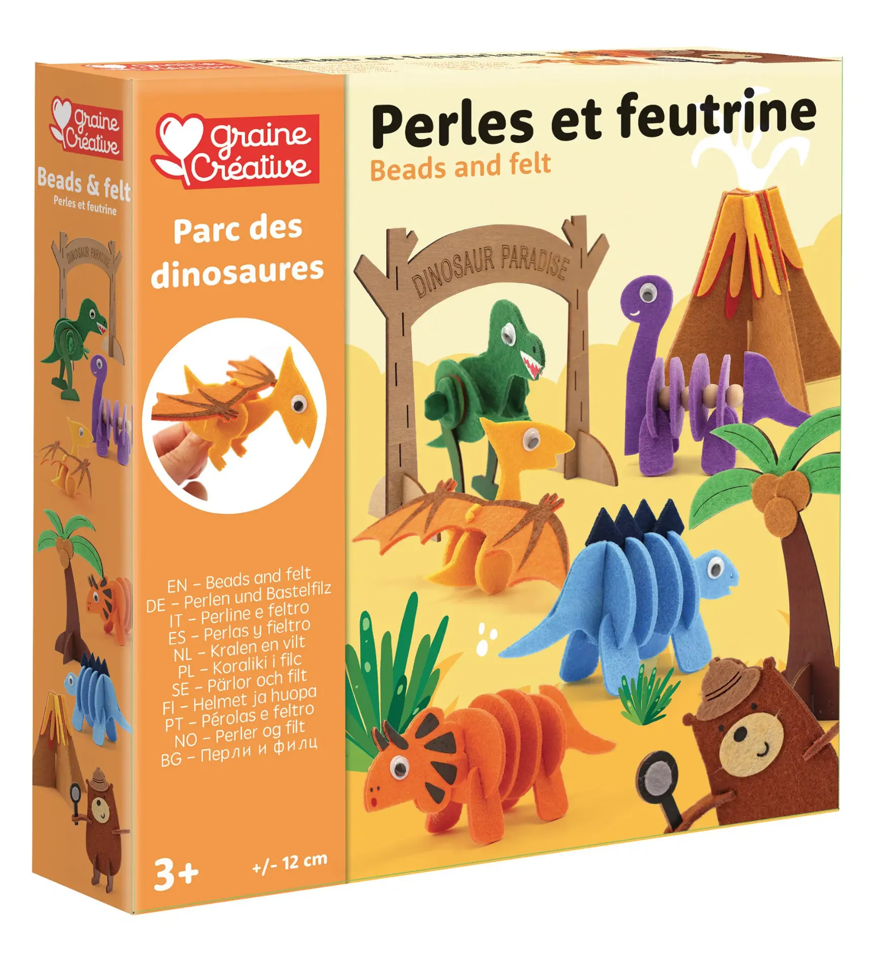 Perles et feutrine - Parc des dinosaures