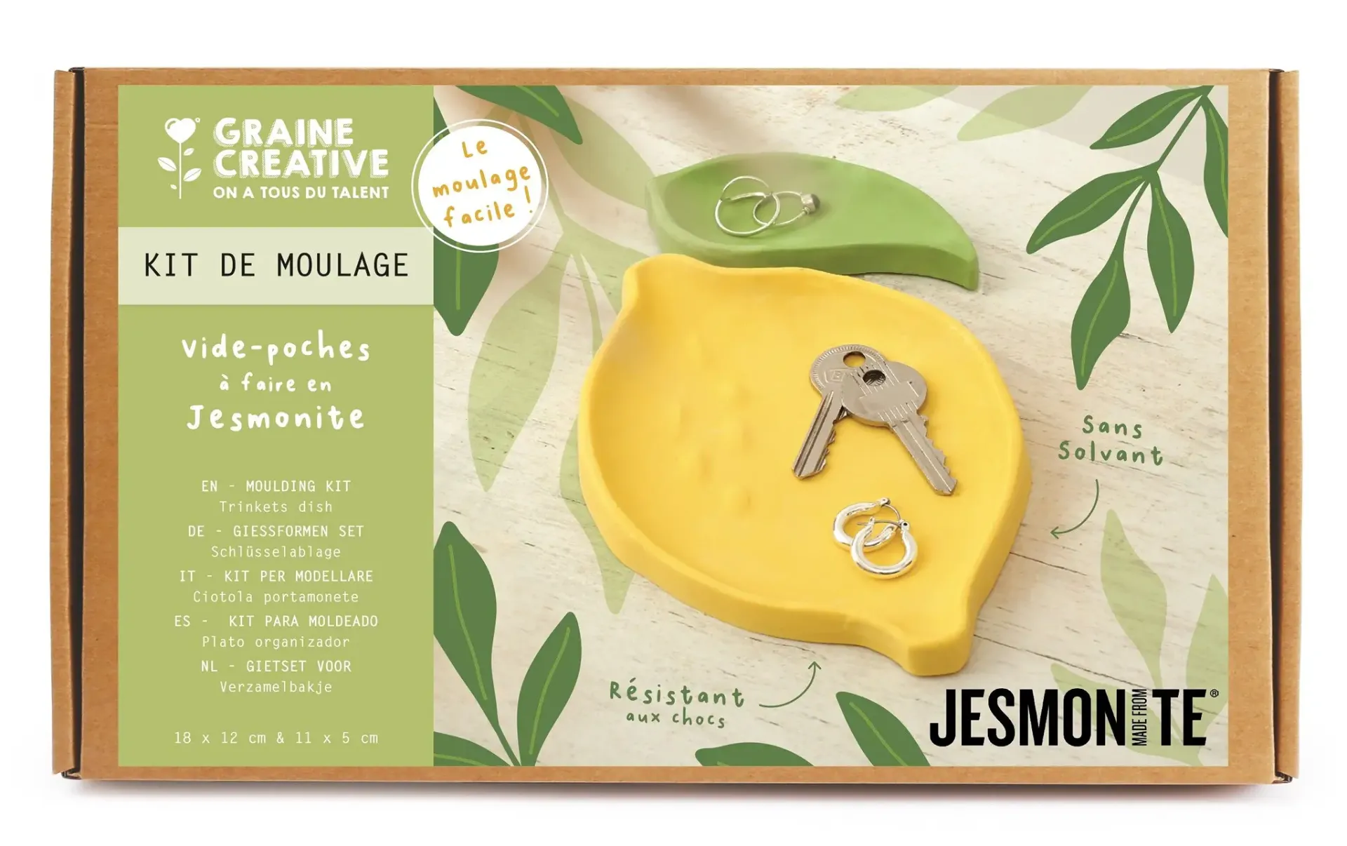 Jesmonite - Vide poches citron
