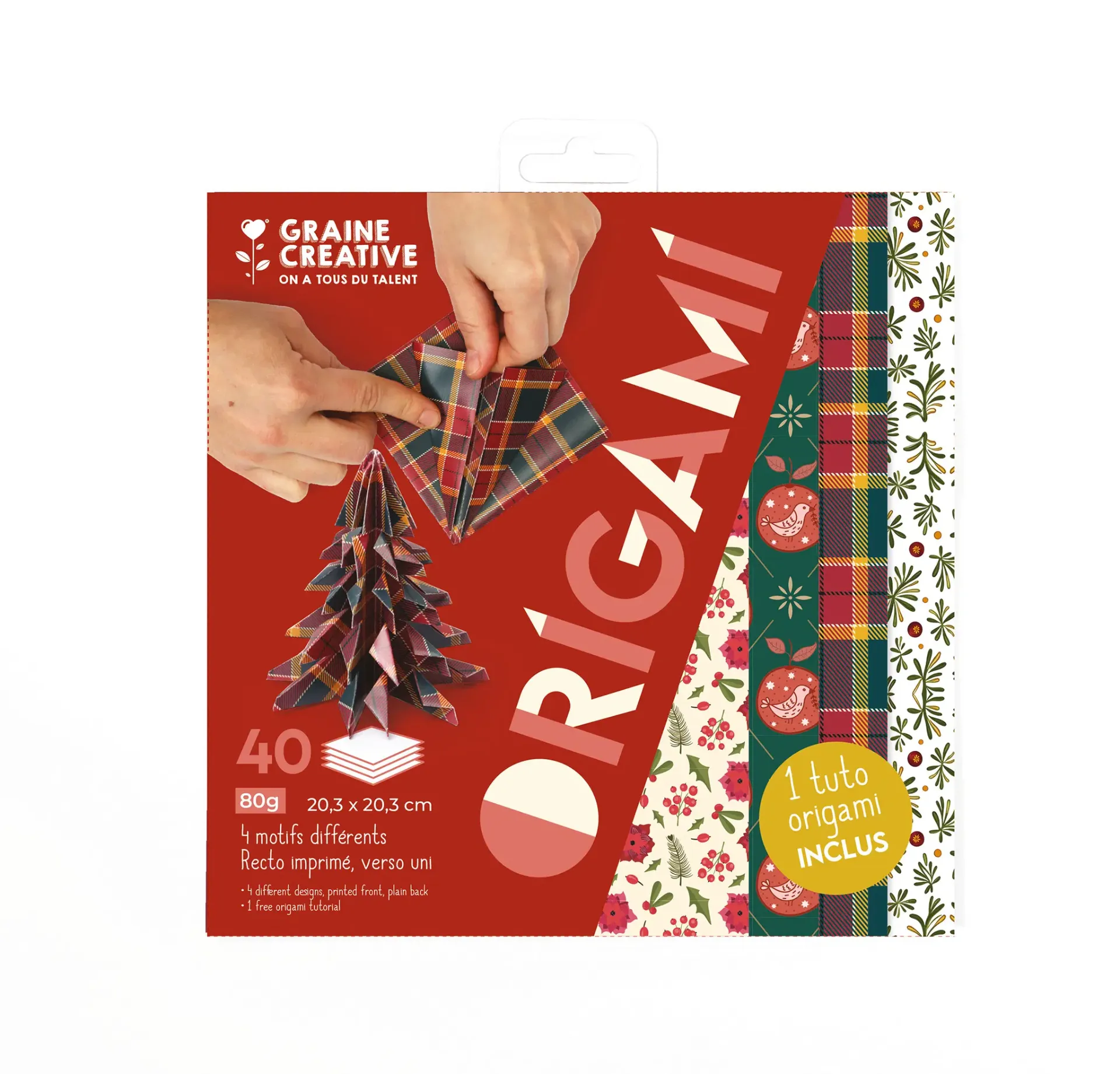 Origami - Noël - 40 feuilles (20,3x20,3cm)