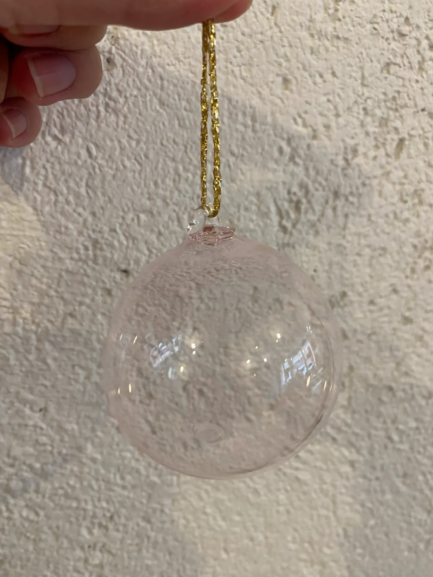 Boule en verre soufflé (rose)