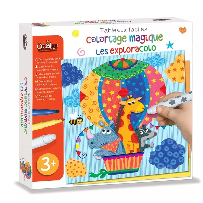 Kit Tableaux faciles - Coloriage Magique - Les exploracolo