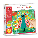 Kit Tableaux faciles - Peinture au doigt - Animaux colorés