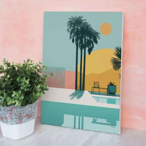 Coffret peinture au numéro - Palmiers
