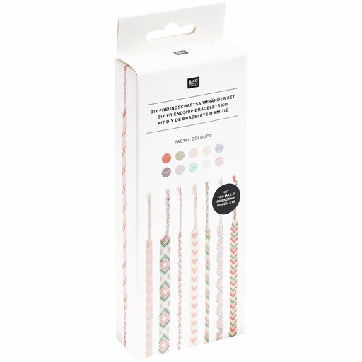 Kit bracelet de l'amitié - Pastel colours
