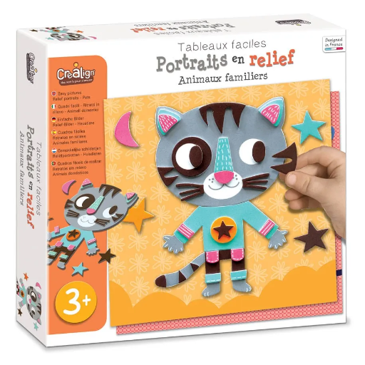 Kit Tableaux faciles - Portraits en relief - Animaux familiers